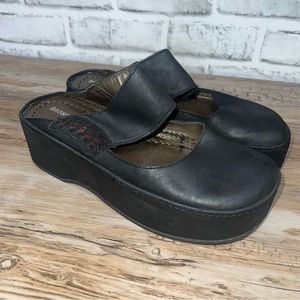 Bagnoli & Bonifacio Designer Shoes Size 35.5 Black Mules Italy US 5.5